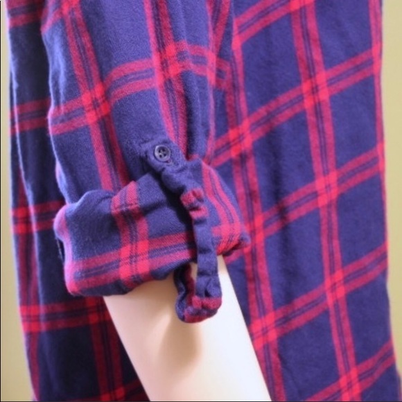 Zara Trafaluc collection red plaid shirt size: M - Picture 3 of 4